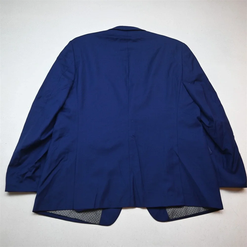 Mantoni 46R 38x30 Blue 100% Wool Soft Shoulder Mens Jacket Pants Suit